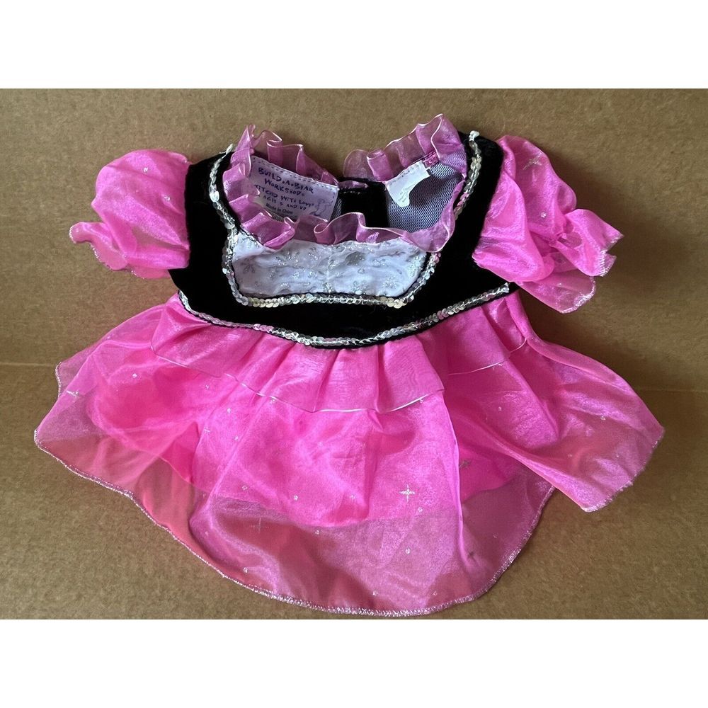 Build a Bear Clothing Accessories - Pink &  Black Fancy Dress